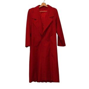 Vintage Diana Charles Red Wool Overcoat Size  4/5 (Small) Womens